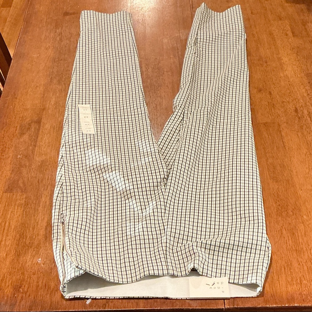 a new day Women's Plaid Skinny Pants - Black and White